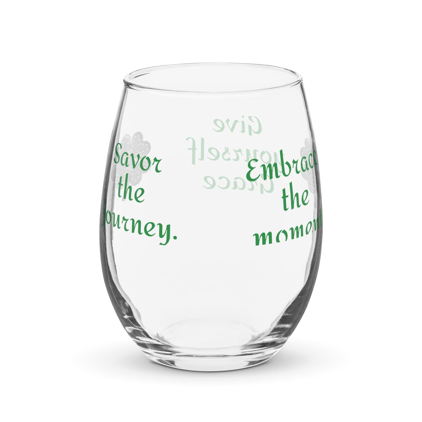 Give Yourself Grace Stemless wine glass