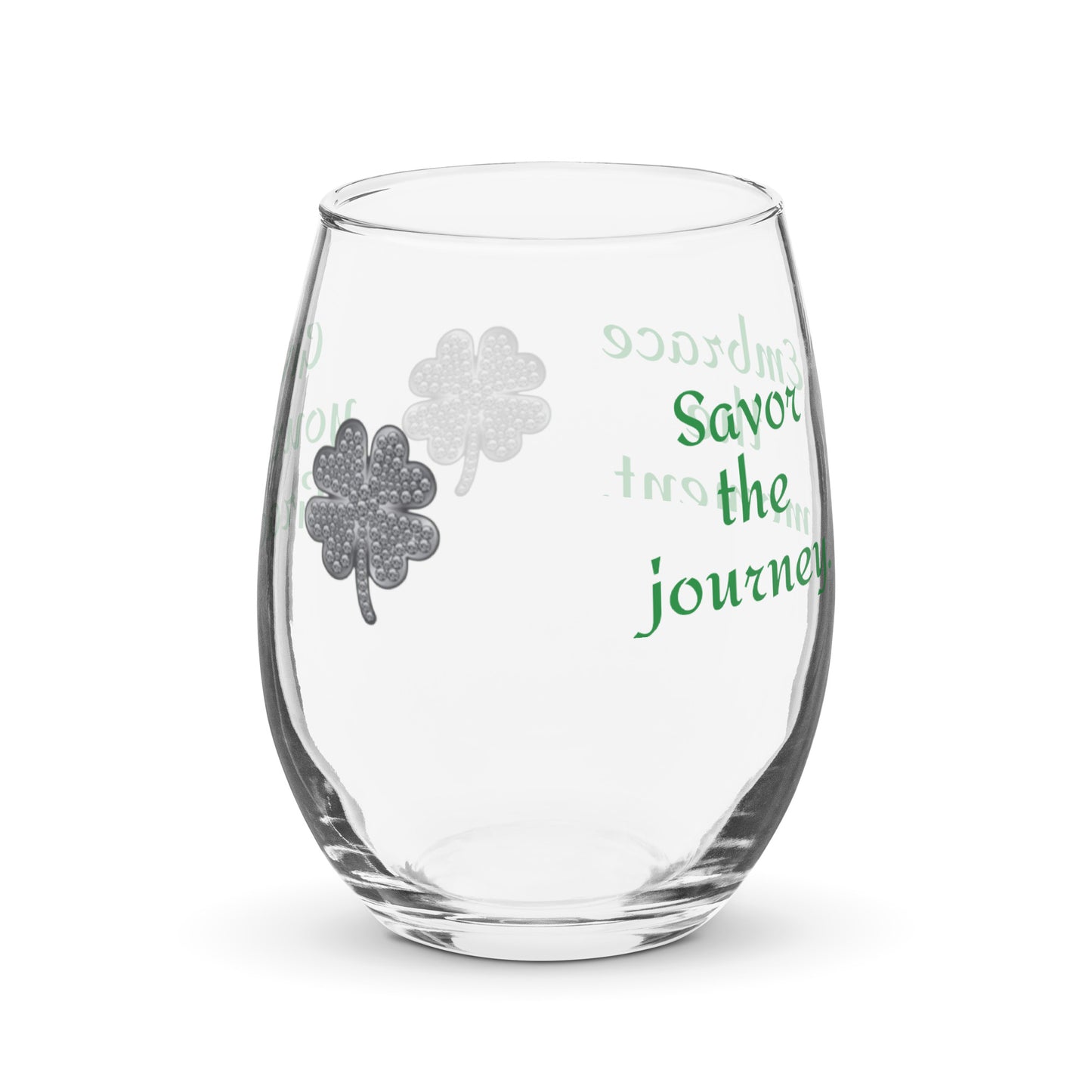 Give Yourself Grace Stemless wine glass